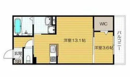 1LDKの間取り画像