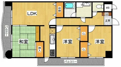 サンスクリット【4階】の間取り
