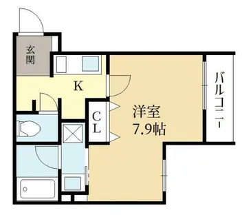 THE ROSE RES 一乗寺【308号室】の間取り