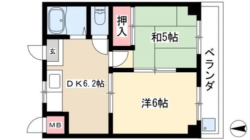 ヴィラ南山【3階】の間取り
