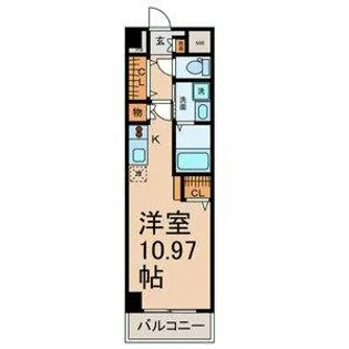 マックヴィラージュ平安【6階】の間取り