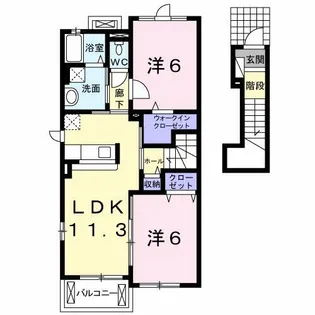 リバーサイドガーデン【2階】の間取り