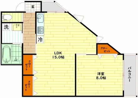 大阪府守口市日光町【マンション】の間取り