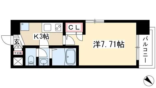 アルフィーレ新栄【0409号室】の間取り