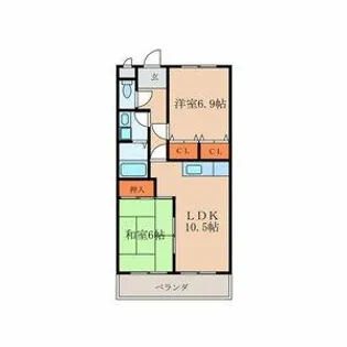 カーサ大牧【3階】の間取り