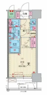 ファーストフィオーレ京橋ノワール【4階】の間取り