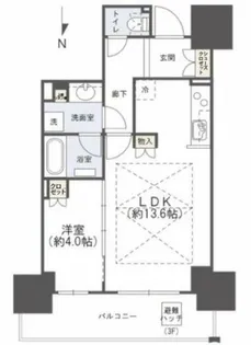 ローレルタワー堺筋本町【4階】の間取り