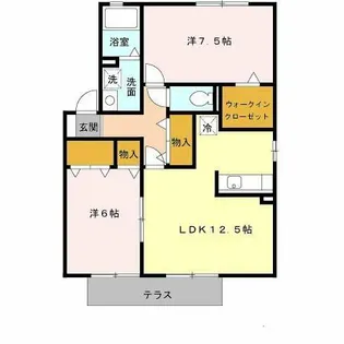 パークサイドコート【1階】の間取り