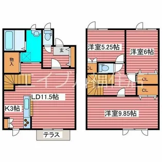 北海道札幌市南区澄川三条1丁目【タウンハウス】の間取り