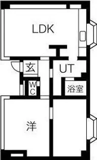 アサヒコートハウス【1階】の間取り