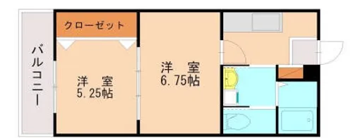 福岡県福岡市東区香椎駅前3丁目【アパート】の間取り