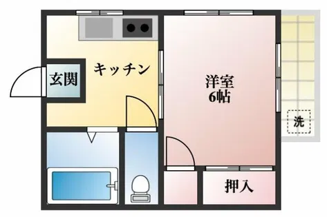 小山西コーポ【1階】の間取り
