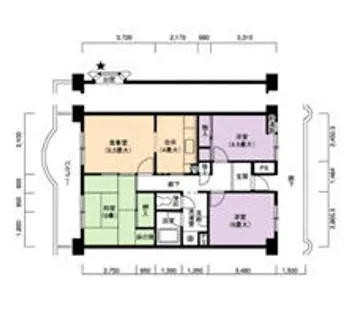 神宮東パークハイツ【30-504号室】の間取り