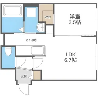 casa AT新道東【2階】の間取り