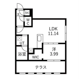 仮)GA-二十四軒3-3MS A棟【1階】の間取り