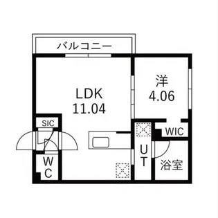 CIEL琴似Ⅱ【2階】の間取り