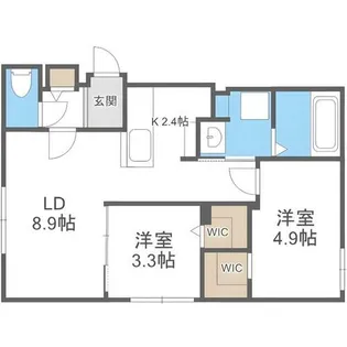 casa AT新道東【2階】の間取り