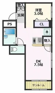 ラフィーネ・ドゥ・ミル【2階】の間取り