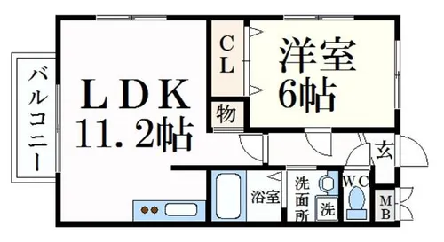 イーグレットハウス【2階】の間取り