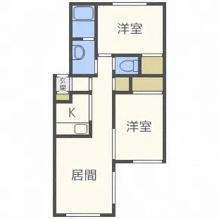 ジョイパレス八軒【2階】の間取り