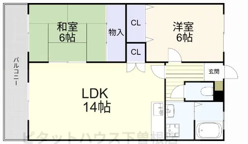 エル・スール下曽根【303号室】の間取り