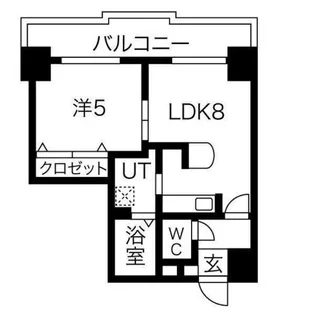 クラッセ近代美術館北【6階】の間取り