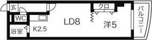 ミラバ札幌中央【10階】の間取り