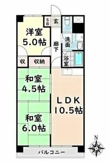 愛知県名古屋市瑞穂区大喜町3丁目【マンション】の間取り