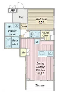 プエンテリア岡崎【1階】の間取り