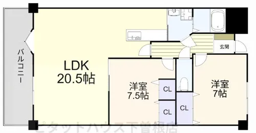 レイ・ブリック若園【205号室】の間取り