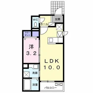 ヴァン・フォルス【1階】の間取り