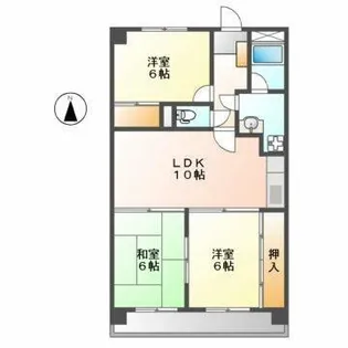 メゾン萩野【7階】の間取り