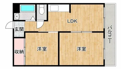 山洋コーポ【707号室】の間取り