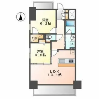 S-RESIDENCE亀島駅前blaze【6階】の間取り