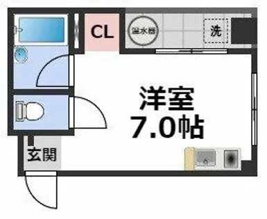 シティハイム森ノ宮【6階】の間取り