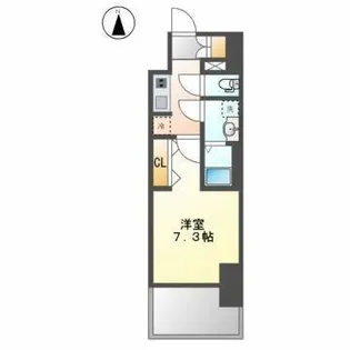 S-RESIDENCE亀島駅前ascent【2階】の間取り