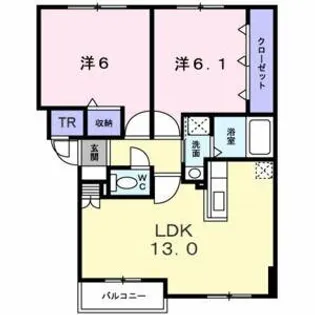 フランミルトマンションB【2階】の間取り