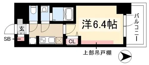 プレリス太閤通セルシア【8階】の間取り