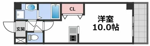 VEGA玉造【2階】の間取り