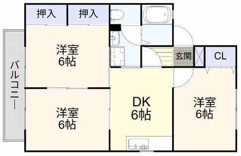 プレーリーS【201号室】の間取り