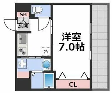 エイペックス四天王寺Ⅱ【6階】の間取り
