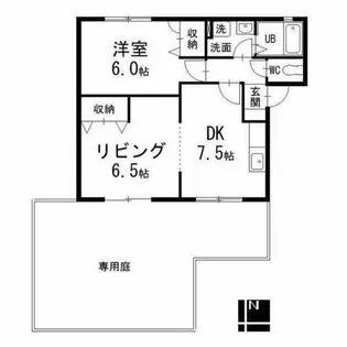 ヴェルディール【1階】の間取り