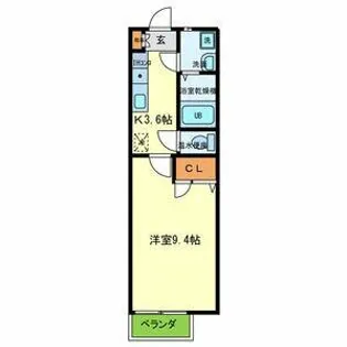 メゾン長曽根B棟【2階】の間取り