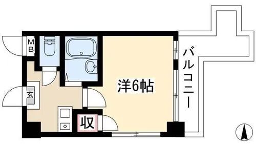イヅミマンション【5階】の間取り