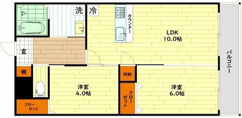大阪府大阪市都島区内代町3丁目【マンション】の間取り