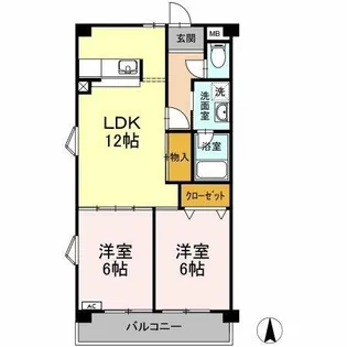 コーラル半田【206号室】の間取り