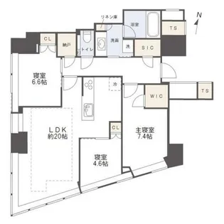 Brillia Tower堂島【701号室】の間取り