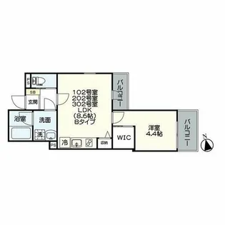 ベネフィス港楽【2階】の間取り