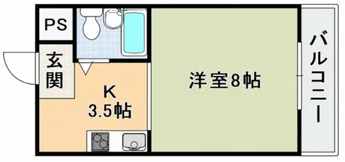 プラットホーム川端通り【406号室】の間取り