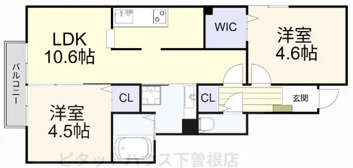 ソレイユハイム上吉田【B102号室】の間取り
